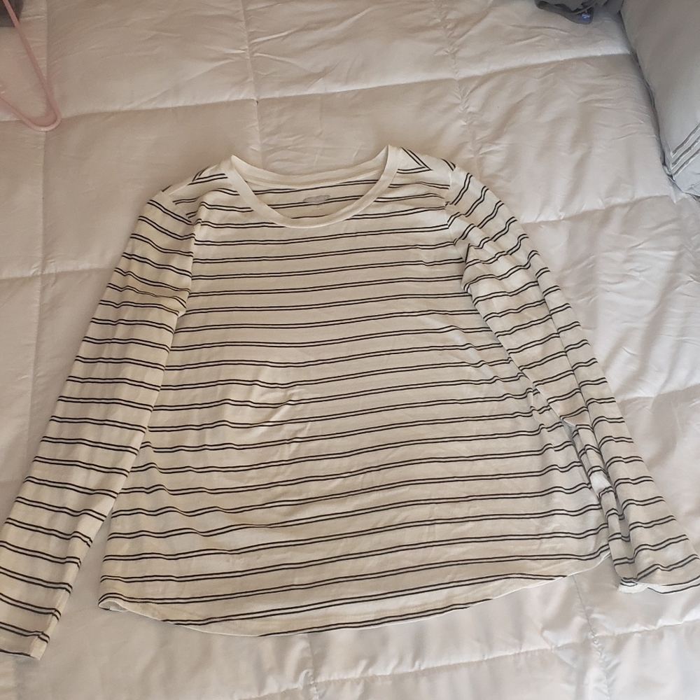 Striped long sleeve tee